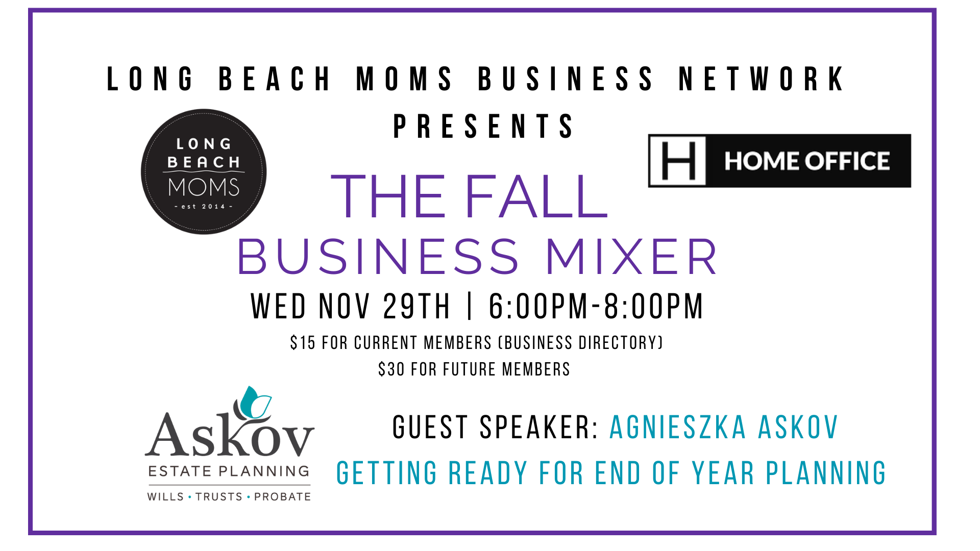 Long Beach Moms Business Network Fall Mixer