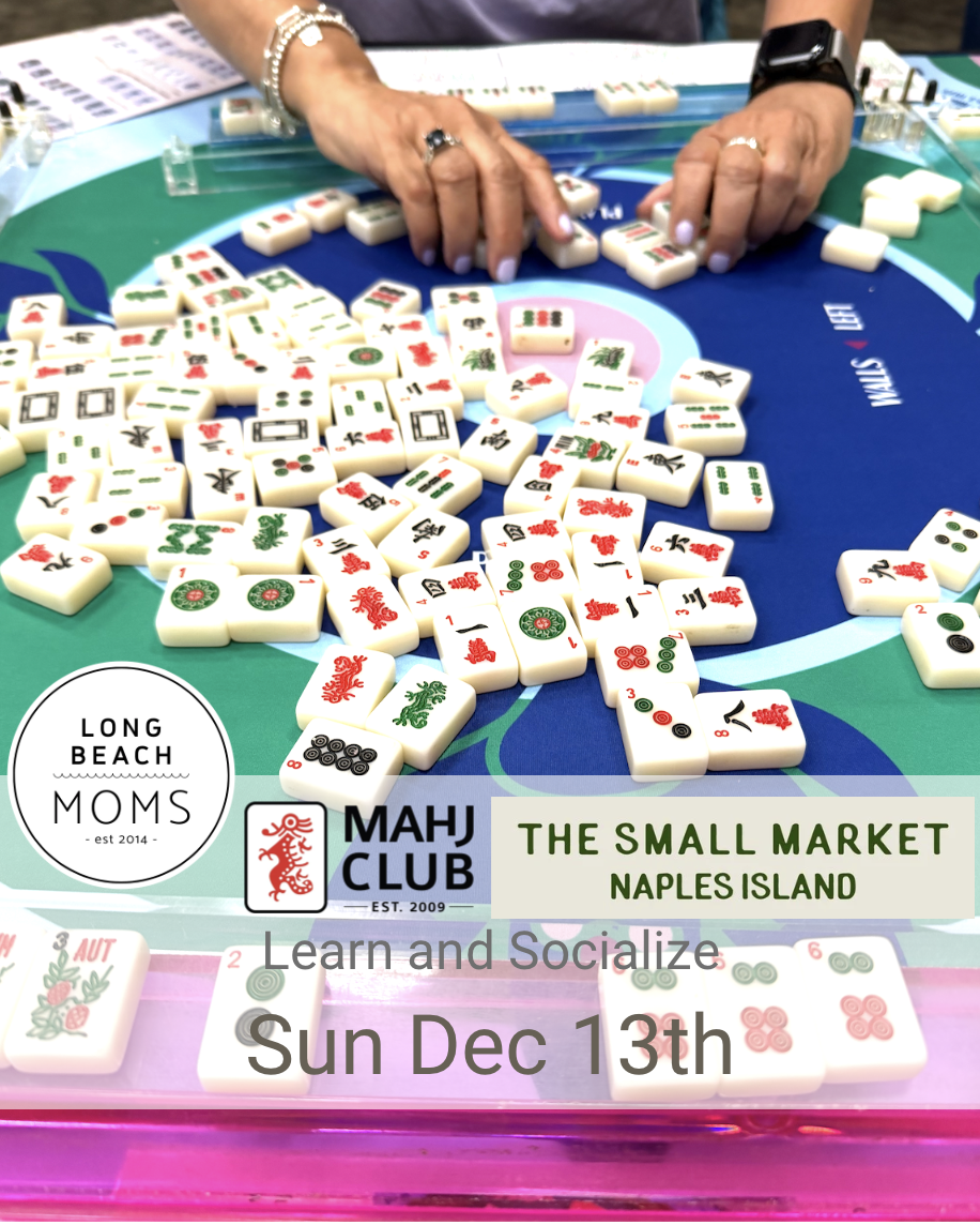Long Beach Moms play Mahjong